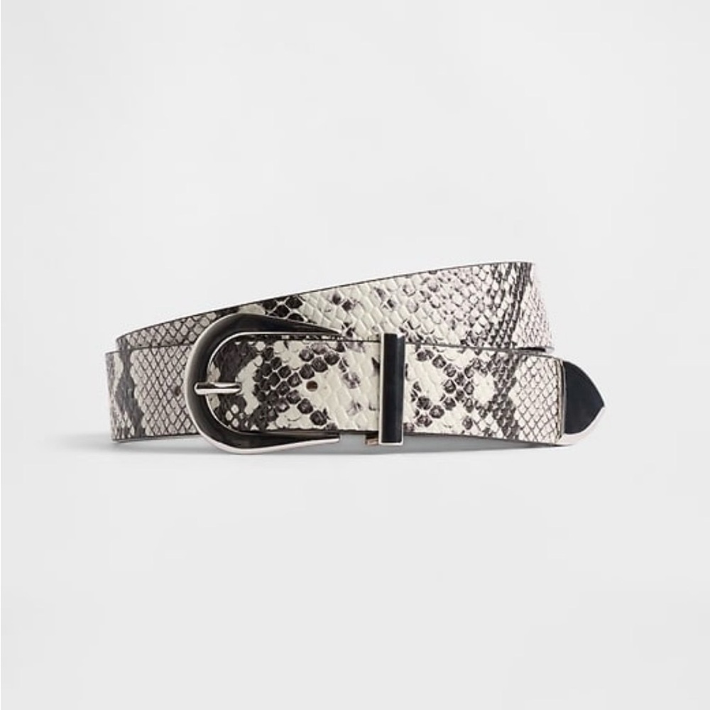 GAP Snakeskin print Leather Belt - M, NWT